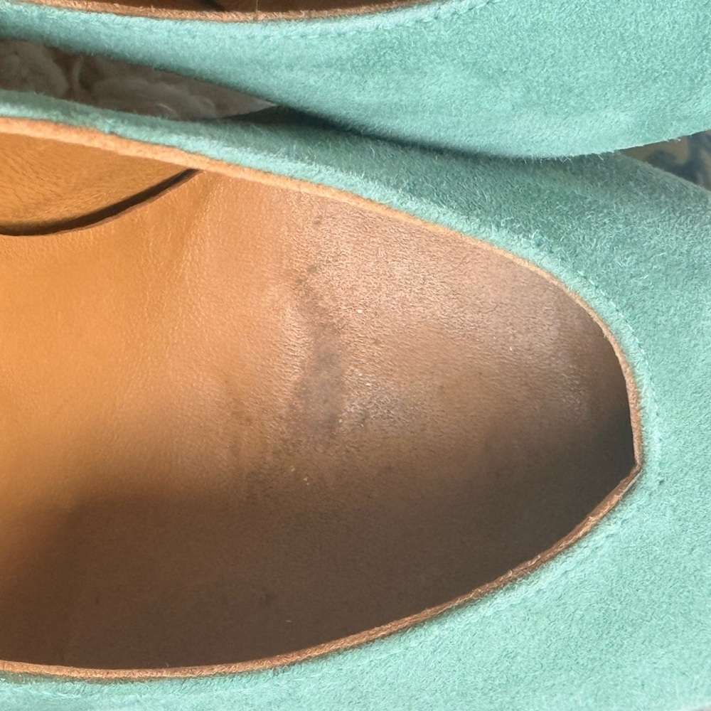 Sezane Sage Green Block Heel Pumps - Picture 11 of 13